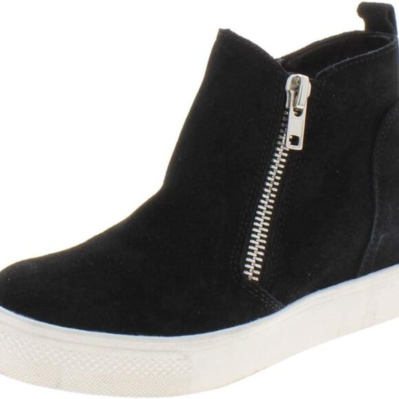 Steve Madden Woman Wedge Black Sneaker Booties 8 - Picture 2 of 8